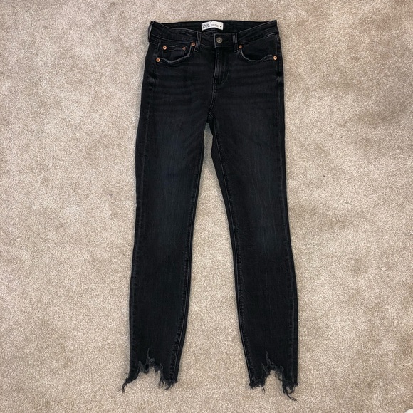 Zara High-Waisted Black Skinny Jeans